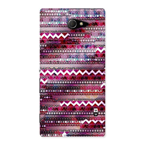 Pink Indie Pattern Back Case for Sony Xperia M2