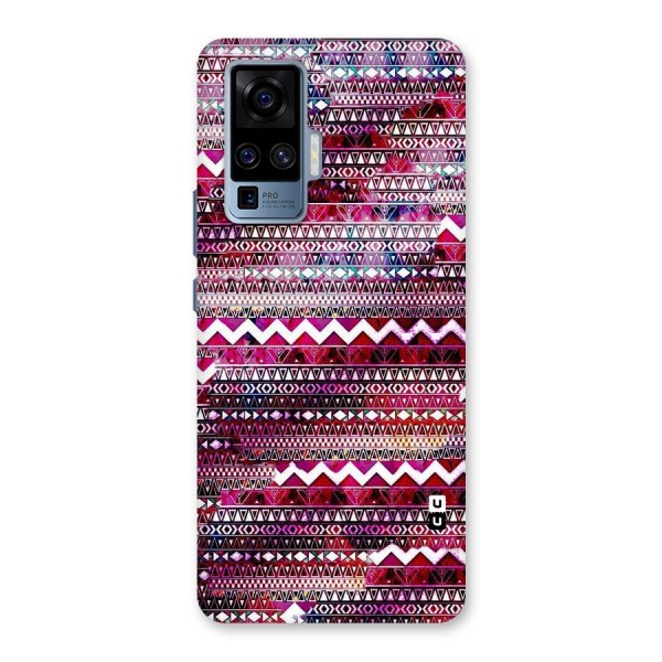 Pink Indie Pattern Back Case for Vivo X50 Pro