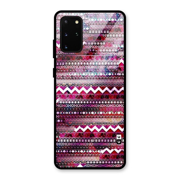 Pink Indie Pattern Glass Back Case for Galaxy S20 Plus