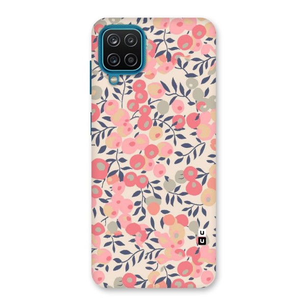 Pink Leaf Pattern Back Case for Galaxy M12