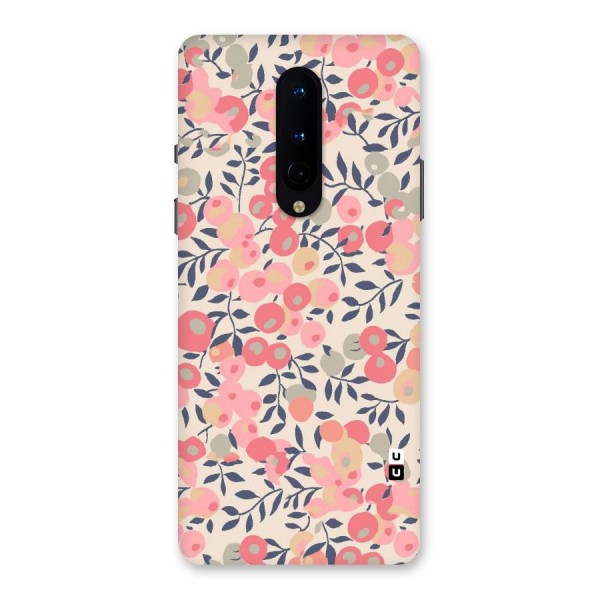 Pink Leaf Pattern Back Case for OnePlus 8