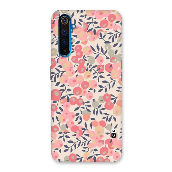 Pink Leaf Pattern Back Case for Realme 6 Pro