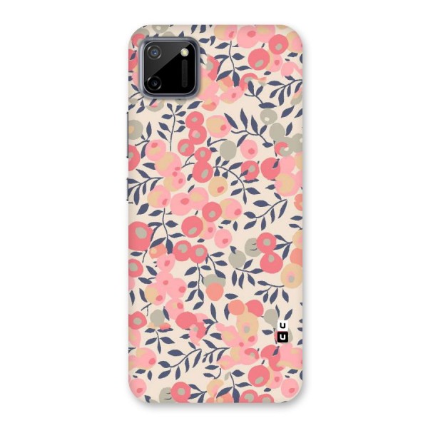 Pink Leaf Pattern Back Case for Realme C11