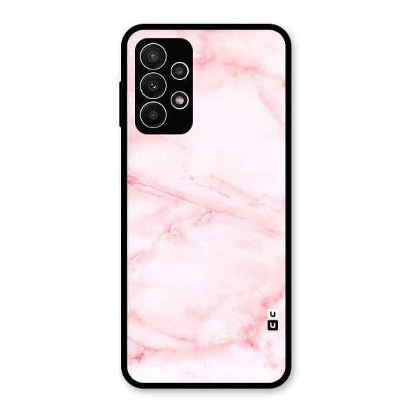 Pink Marble Print Glass Back Case for Galaxy A23