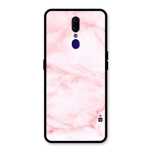 Pink Marble Print Glass Back Case for Oppo F11