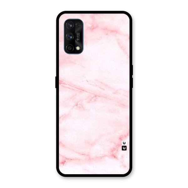 Pink Marble Print Glass Back Case for Realme 7 Pro