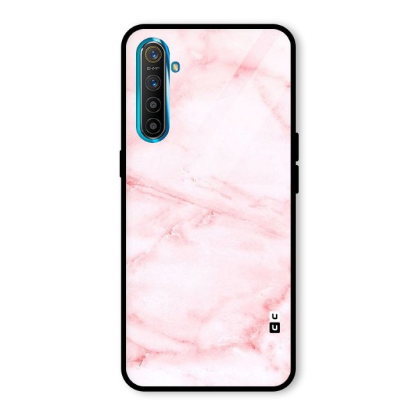 Pink Marble Print Glass Back Case for Realme XT