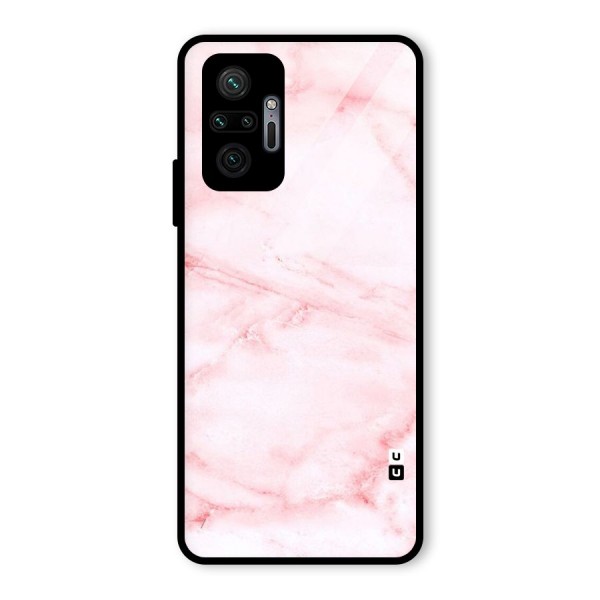 Pink Marble Print Glass Back Case for Redmi Note 10 Pro Max