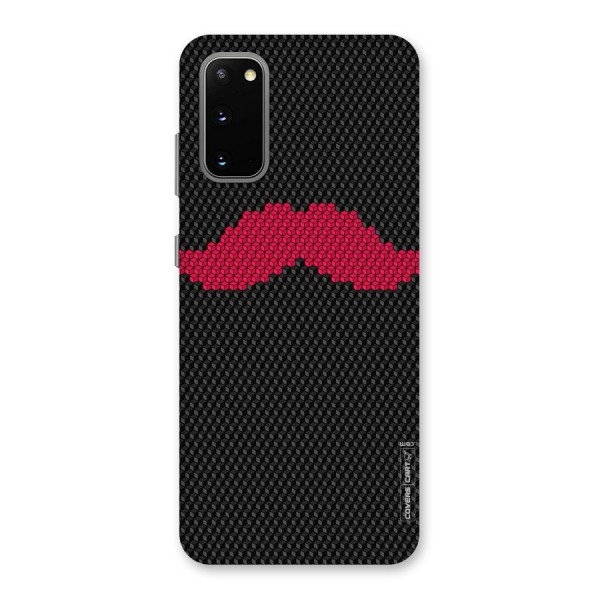 Pink Moustache Back Case for Galaxy S20