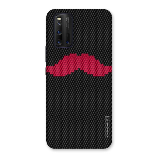 Pink Moustache Back Case for Vivo iQOO 3