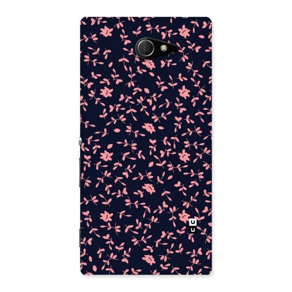 Pink Plant Design Back Case for Sony Xperia M2