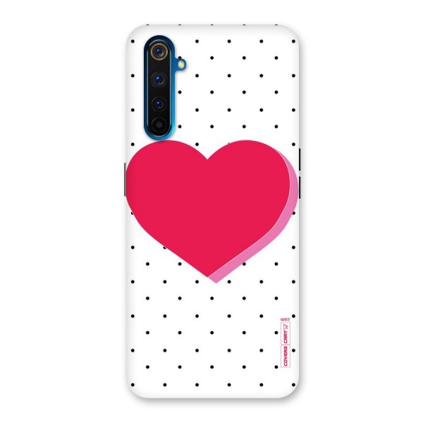 Pink Polka Heart Back Case for Realme 6 Pro