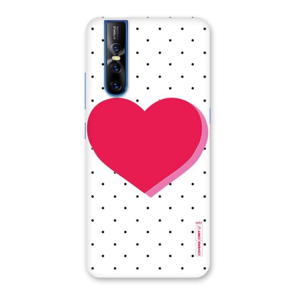 Pink Polka Heart Back Case for Vivo V15 Pro