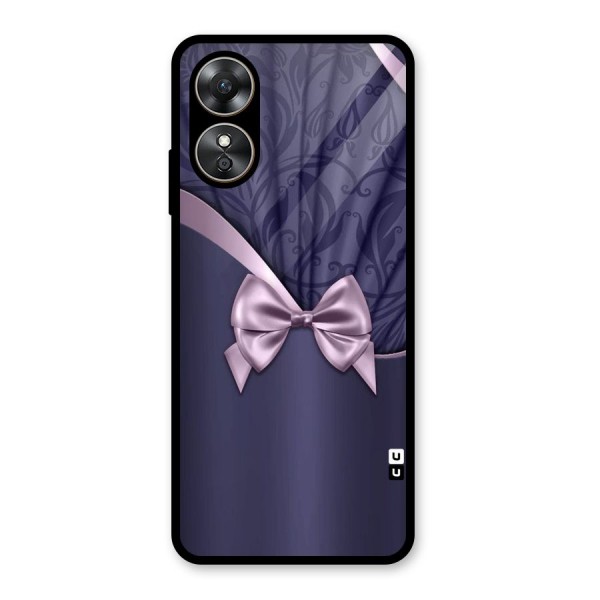 Pink Ribbon Glass Back Case for Oppo A17