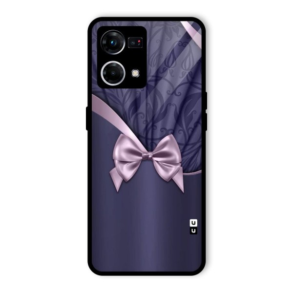 Pink Ribbon Glass Back Case for Oppo F21s Pro 4G