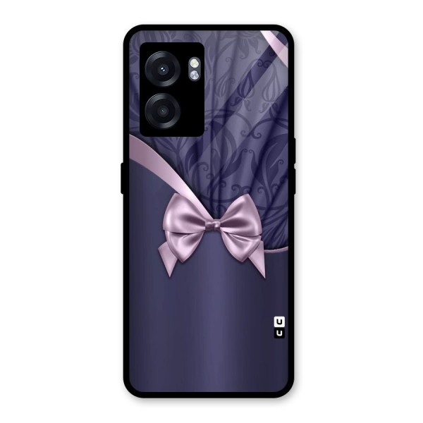 Pink Ribbon Glass Back Case for Oppo K10 (5G)