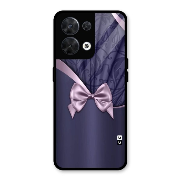 Pink Ribbon Glass Back Case for Oppo Reno8 5G