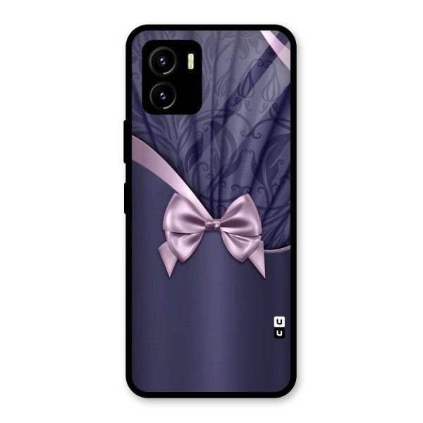 Pink Ribbon Glass Back Case for Vivo Y15s