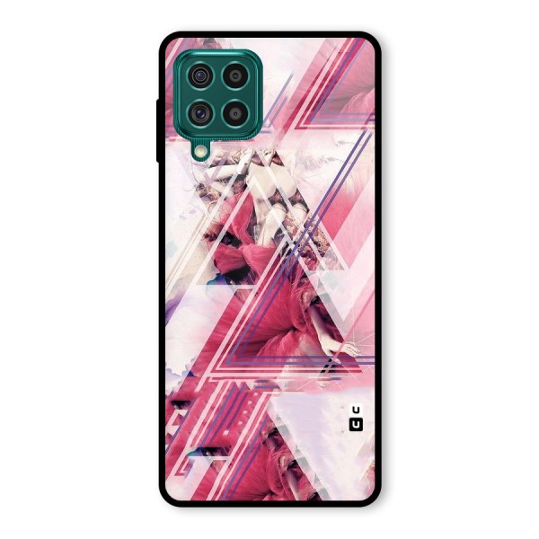 Pink Rose Abstract Glass Back Case for Galaxy F62