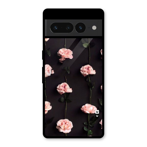 Pink Roses Glass Back Case for Google Pixel 7 Pro