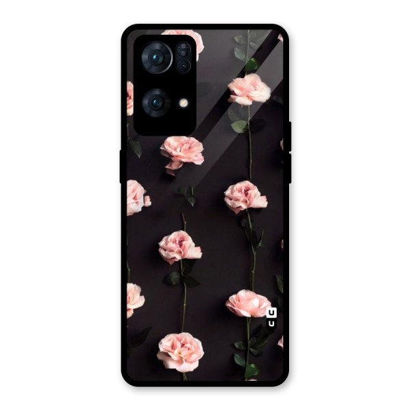 Pink Roses Glass Back Case for Oppo Reno7 Pro 5G