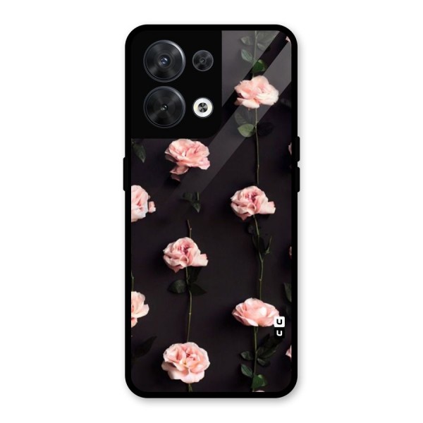 Pink Roses Glass Back Case for Oppo Reno8 5G