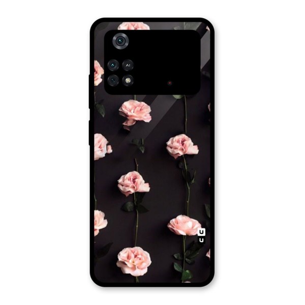 Pink Roses Glass Back Case for Poco M4 Pro 4G