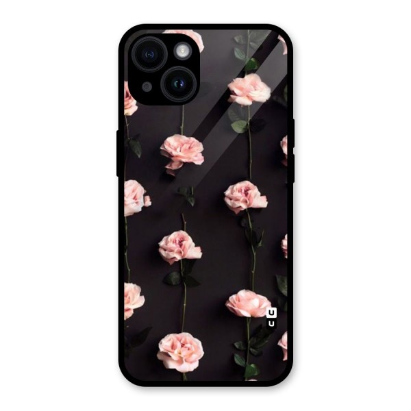 Pink Roses Glass Back Case for iPhone 14