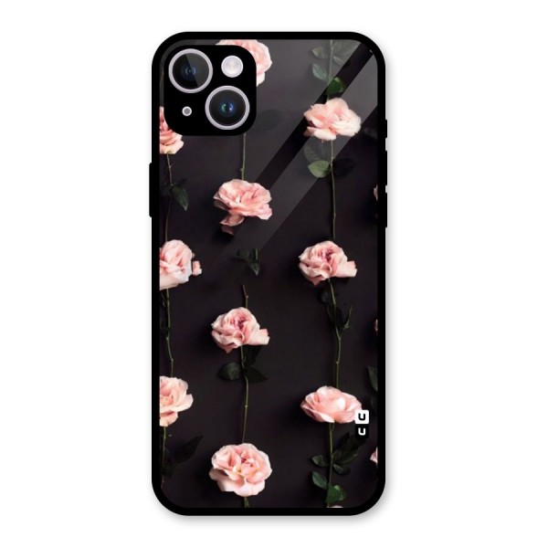 Pink Roses Glass Back Case for iPhone 14 Plus