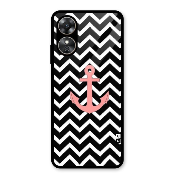 Pink Sailor Glass Back Case for Oppo A17