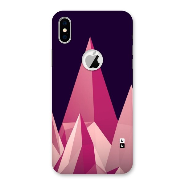 Pink Sharp Back Case for iPhone XS Logo Cut