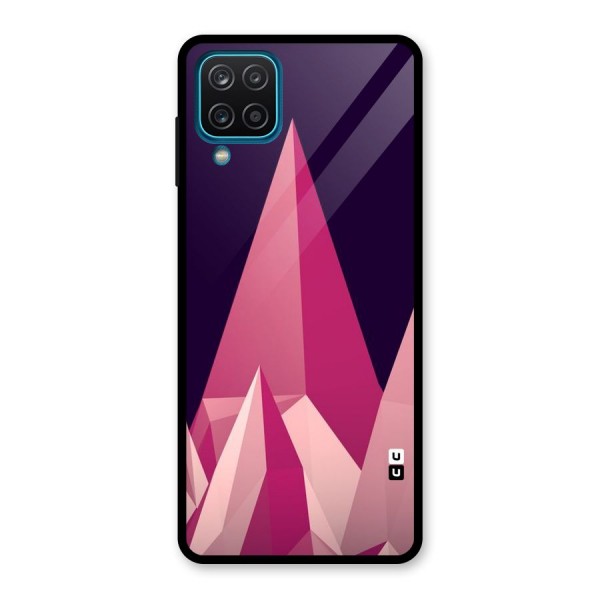 Pink Sharp Glass Back Case for Galaxy A12