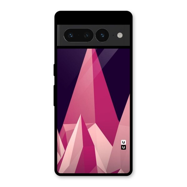 Pink Sharp Glass Back Case for Google Pixel 7 Pro