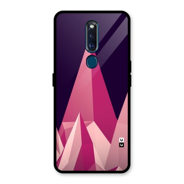 Pink Sharp Glass Back Case for Oppo F11 Pro