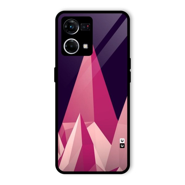 Pink Sharp Glass Back Case for Oppo F21s Pro 4G