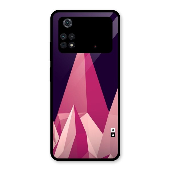 Pink Sharp Glass Back Case for Poco M4 Pro 4G