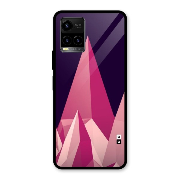 Pink Sharp Glass Back Case for Vivo Y21 2021