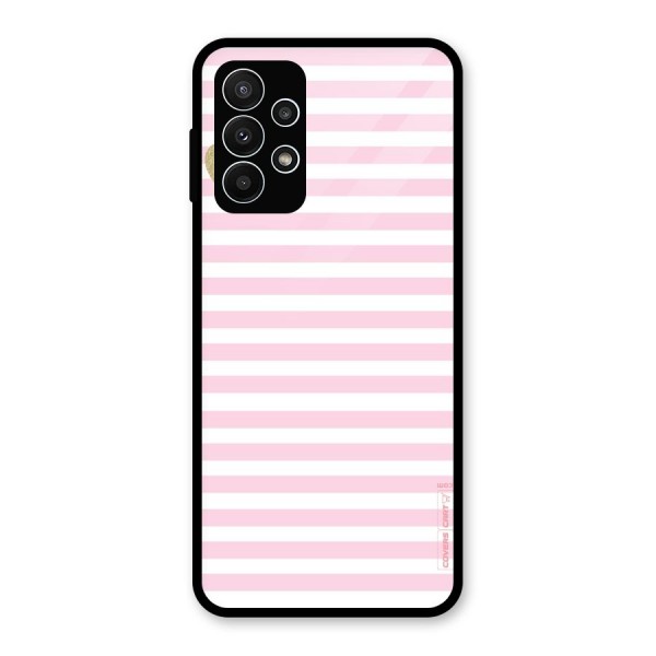 Pink Stripes Glass Back Case for Galaxy A23