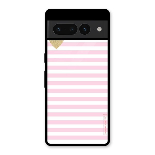 Pink Stripes Glass Back Case for Google Pixel 7 Pro