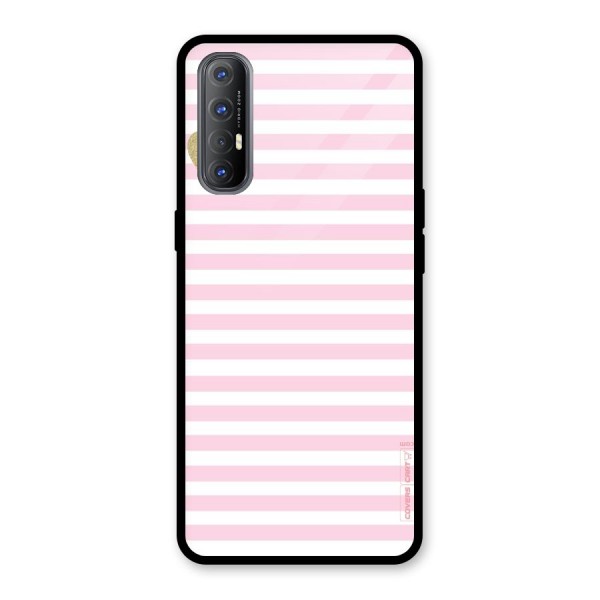 Pink Stripes Glass Back Case for Oppo Reno3 Pro