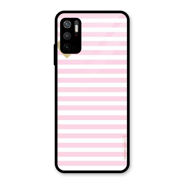 Pink Stripes Glass Back Case for Poco M3 Pro 5G