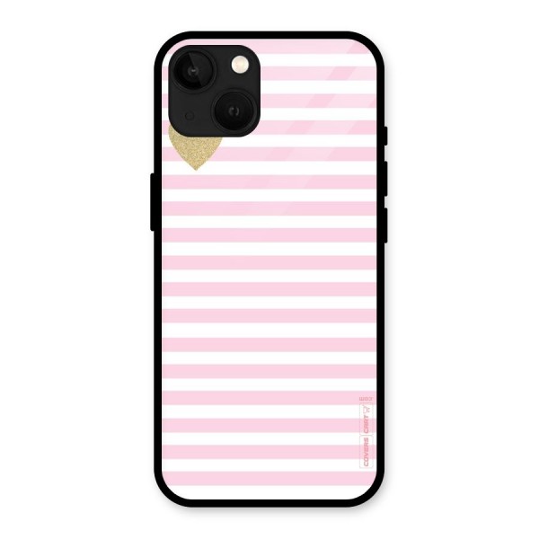 Pink Stripes Glass Back Case for iPhone 13