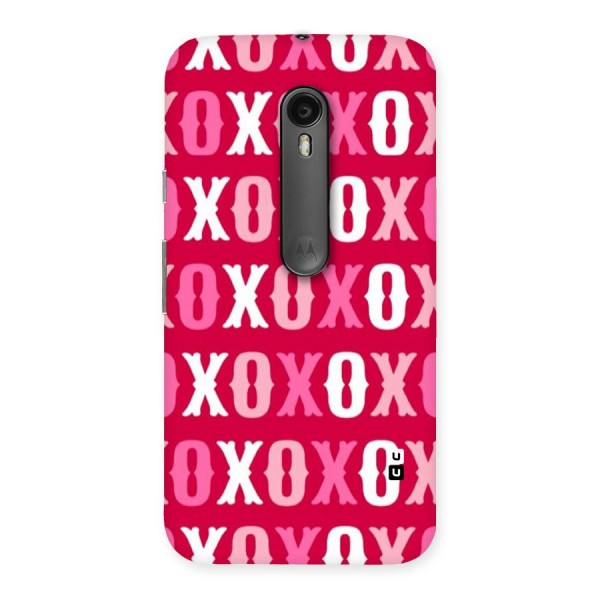 Pink White Xoxo Back Case for Moto G3