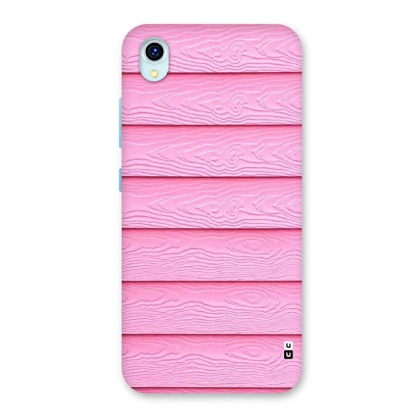 Pink Wood Back Case for Vivo Y1s