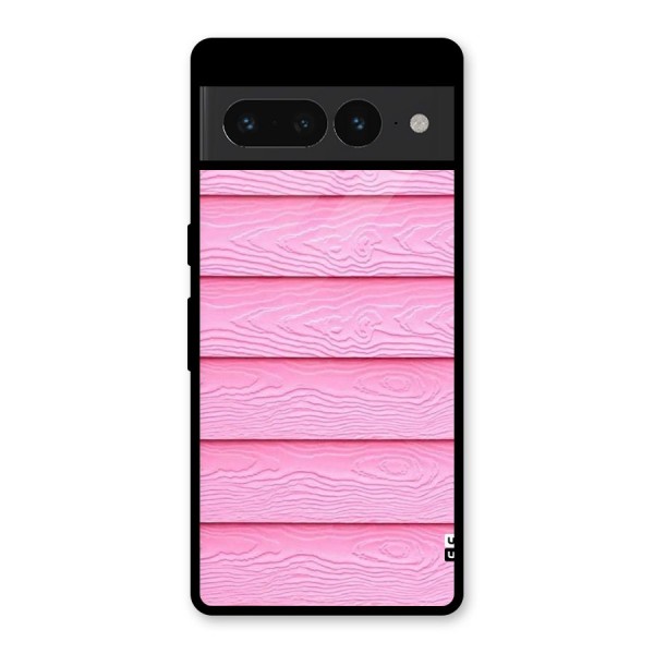 Pink Wood Glass Back Case for Google Pixel 7 Pro