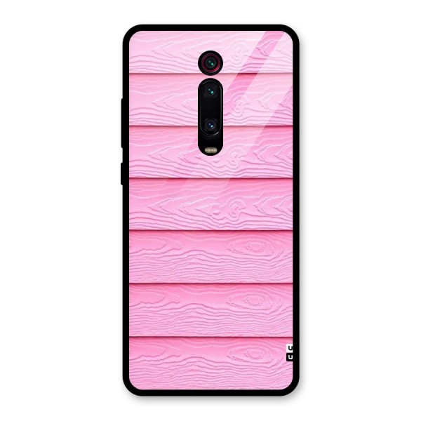 Pink Wood Glass Back Case for Redmi K20