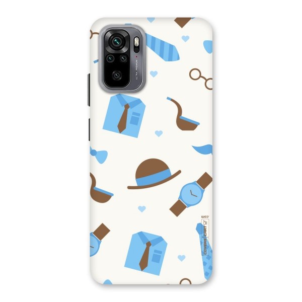 Pipe Hat Watch Pattern Back Case for Redmi Note 10