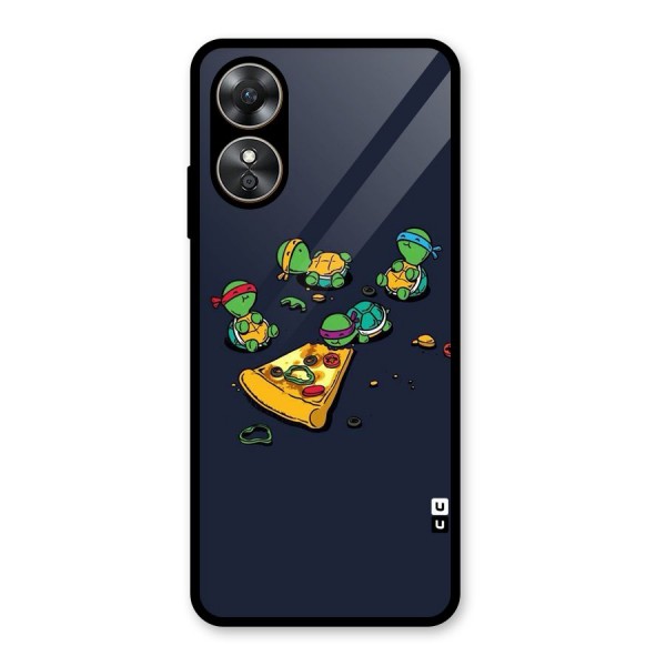 Pizza Overload Glass Back Case for Oppo A17