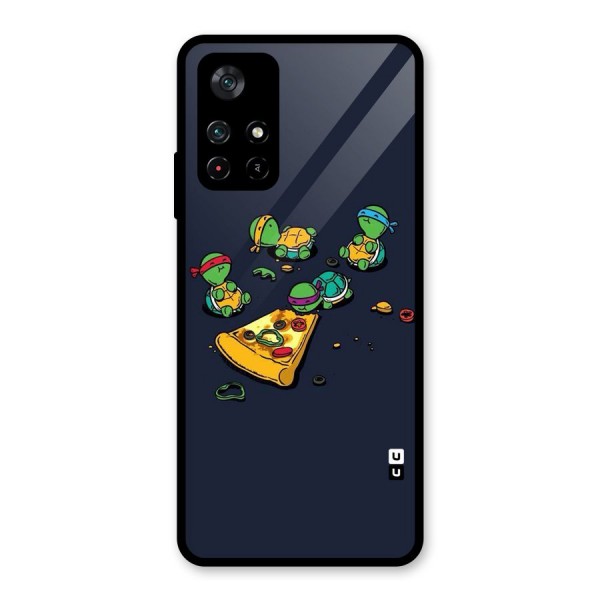 Pizza Overload Glass Back Case for Poco M4 Pro 5G