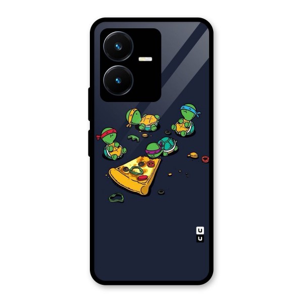 Pizza Overload Glass Back Case for Vivo Y22